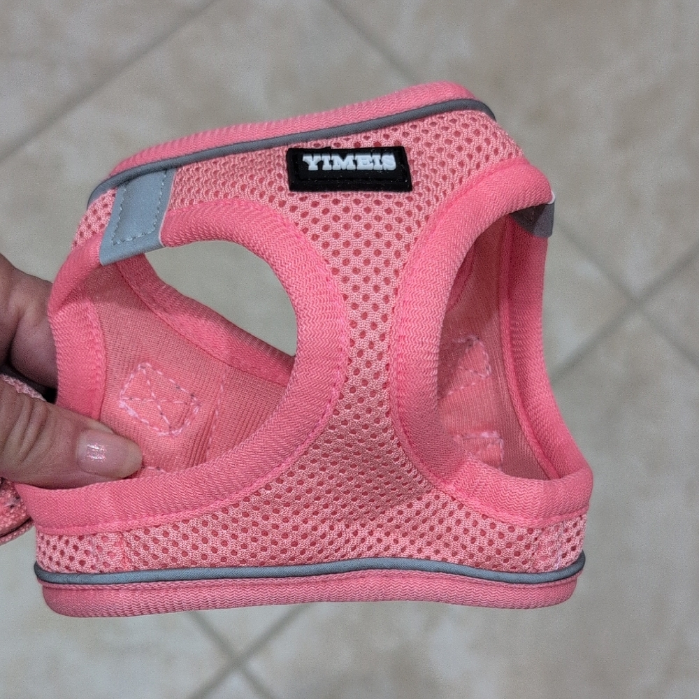 Pink Dog Harness And Leash New Without Tags